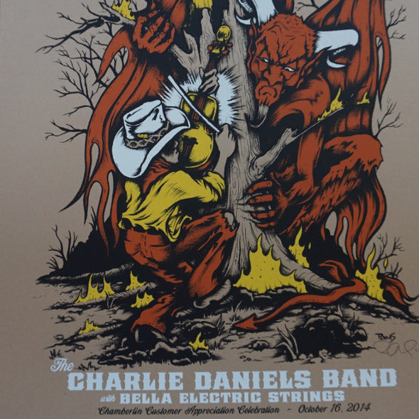 Charlie Daniels Band - 2014 Billy Perkins poster Chamberlin