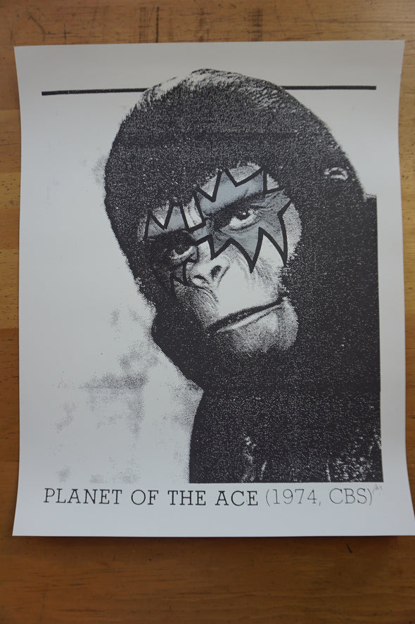 Planet of the Ace - 2013 Print Mafia poster KISS 1974 CBS