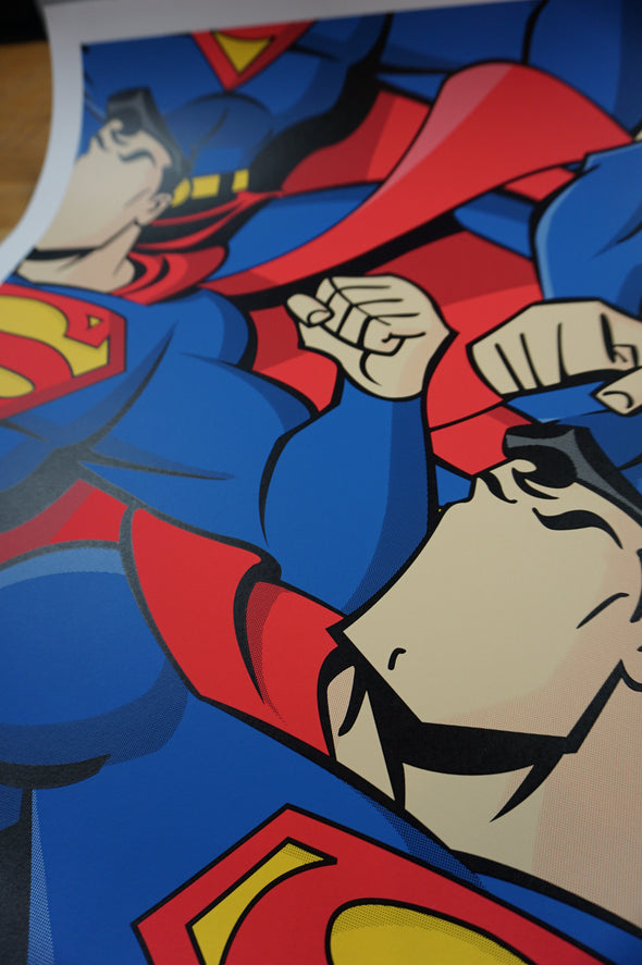Superjerk - 2015 Jerkface poster street art Superman