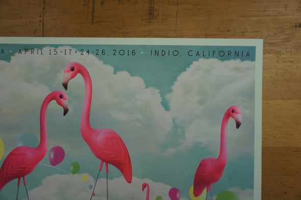 Coachella - 2016 Kii Arens poster Indio California AP signed