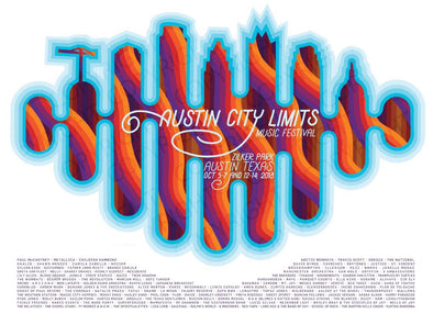 Austin City Limits Festival - 2018 Michael W. Hall poster Zilker Park Texas