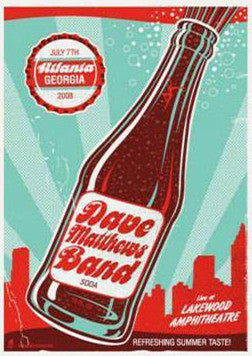 Dave Matthews Band - 2008 Methane Studios Poster Atlanta, GA