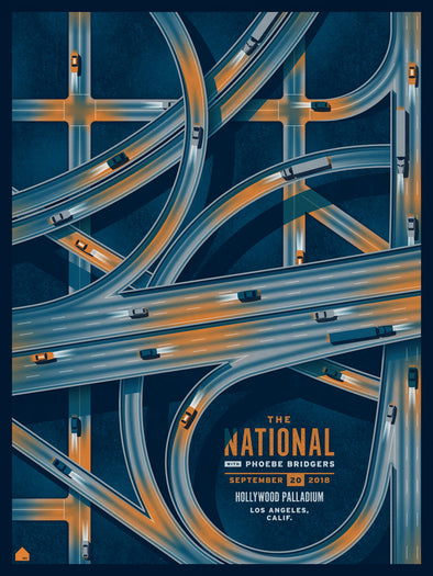 The National - 2018 DKNG poster Los Angeles, Hollywood Palladium 9/20