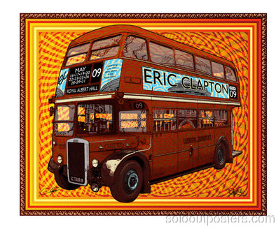 Eric Clapton - 2009 Chuck Sperry/Ron Donovan Firehouse poster Royal Albert Hall, UK