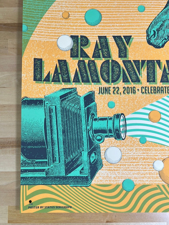 Ray LaMontagne - 2016 Status Serigraph poster Brooklyn, NY