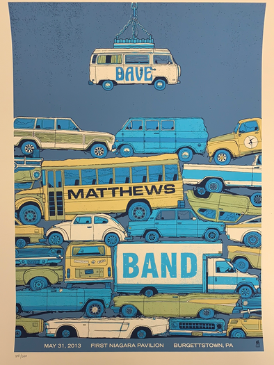 Dave Matthews Band - 2013 Methane poster Burgettstown, PA
