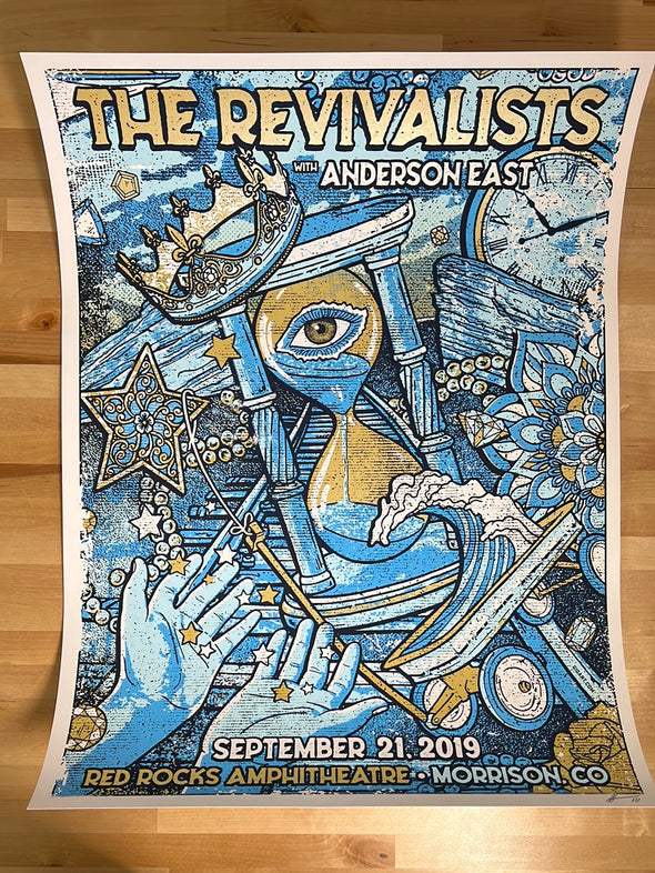 The Revivalists - 2019 Gigart poster Red Rocks Morrison, CO AP
