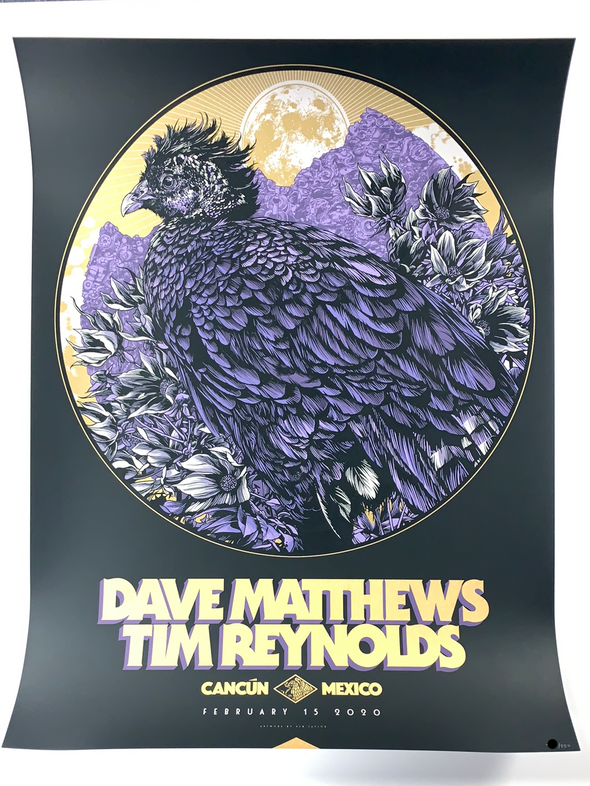 Dave Matthews Band - 2020 Ken Taylor poster Cancun, MEX Moon Place