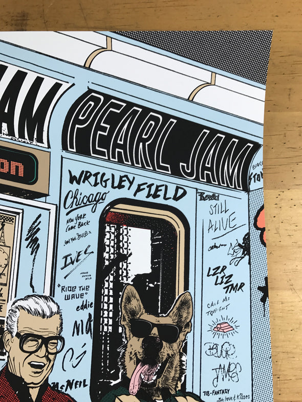 Pearl Jam - 2016 Faile poster Wrigley Field Chicago, IL