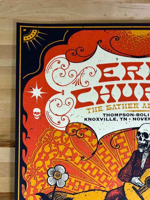 Eric Church - 2021 Status Serigraph poster Knoxville, TN