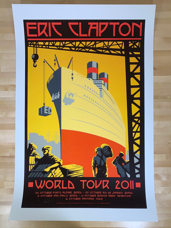 Eric Clapton - 2011 Ron Donovan Firehouse poster World Tour (#3)