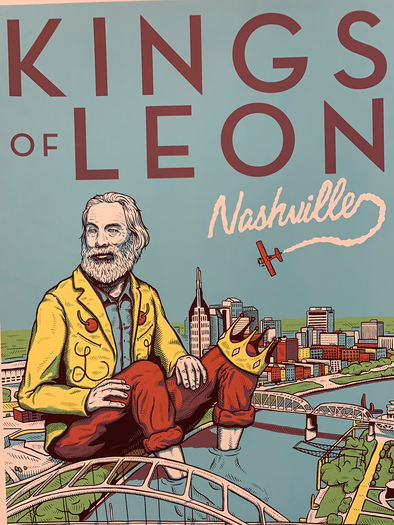 Kings of Leon - 2017 Dan Grissom poster Nashville, TN First Park