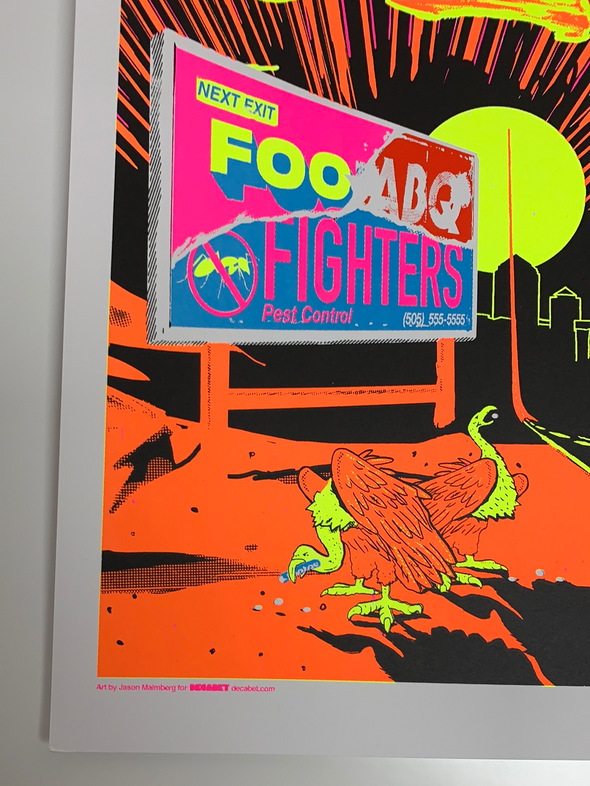 Foo Fighters - 2020 Jason Malmberg poster Albuquerque, NM (crease)