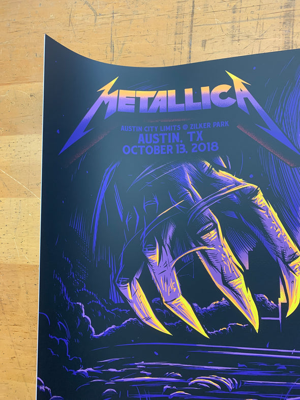 Metallica - 2018 Maxx242 poster Austin ACL Fest  Zilker Park AP 10/13