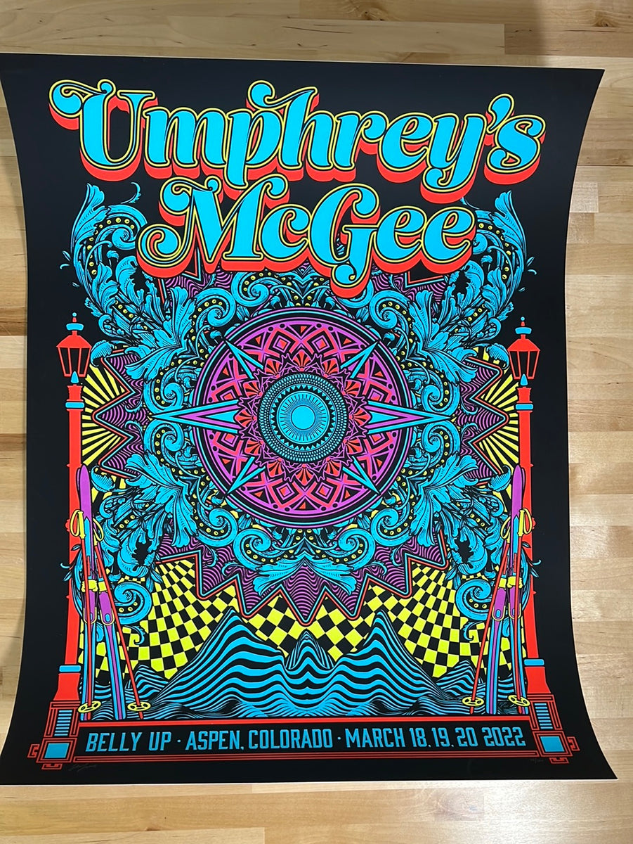 Umphreys Mcgee 2015 Scrojo Poster Belly Up Aspen Co Band Autographed