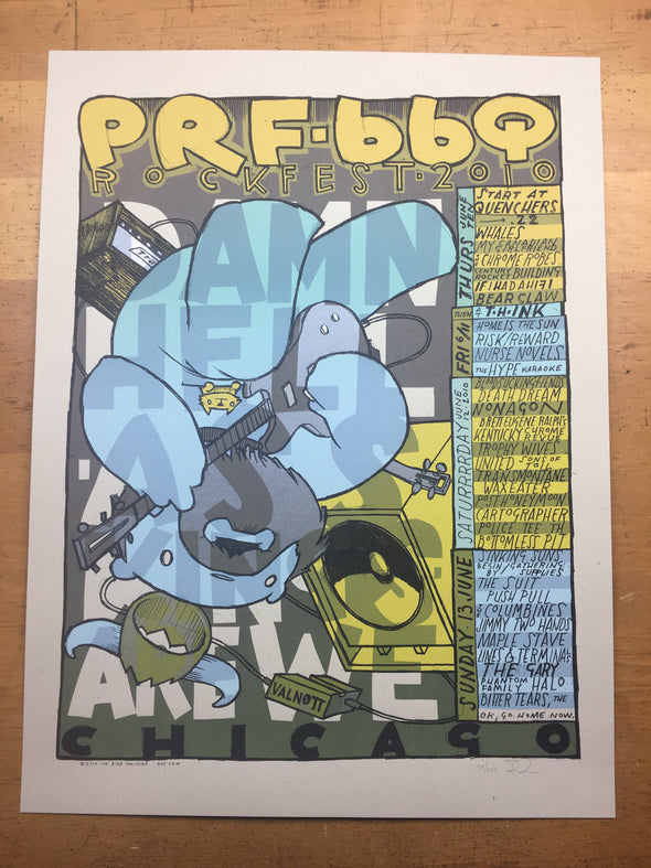 PRF BBQ Rocketfest - 2010 Jay Ryan poster Chicago, IL T.h.ink Art Gallery