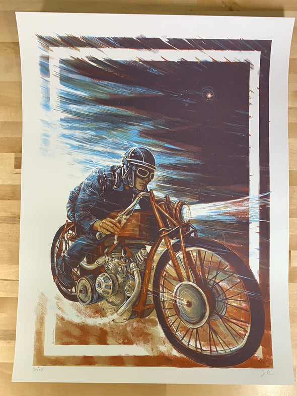 Bless The Wheel - 2021 Zeb Love poster Motorcycle art print
