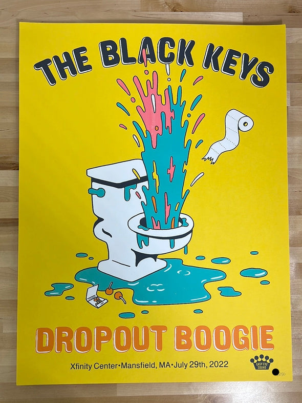 The Black Keys - 2022 Clay Hickson poster Mansfield, MA