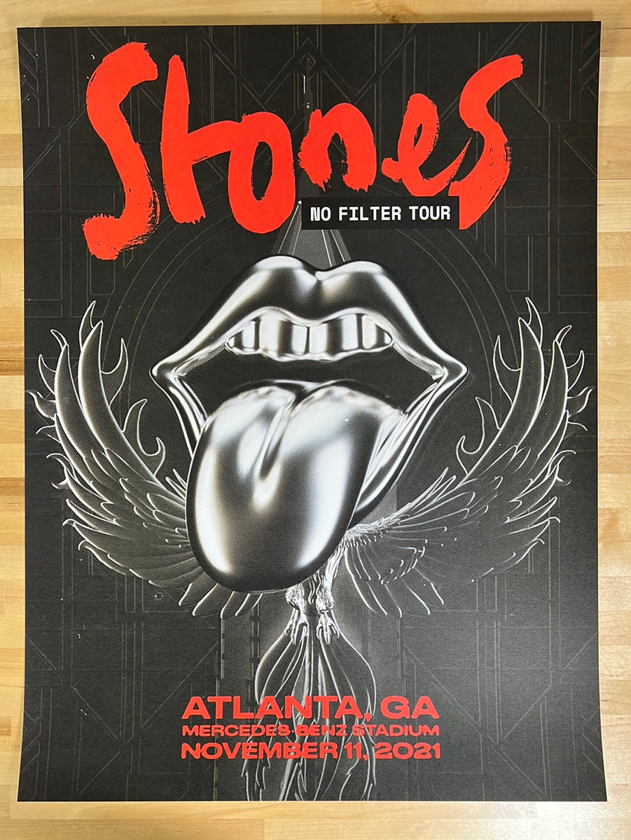 Rolling store Stones No Filter Tour 2021 Detroit Michigan Lithograph Poster NEW