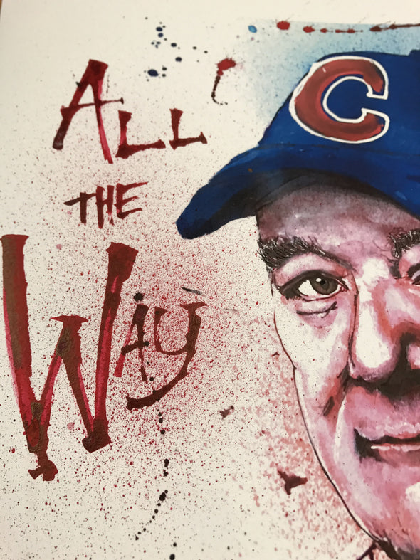 Dreams Come True - 2017 Joey Feldman poster Cubs Bill Murray All The Way RED