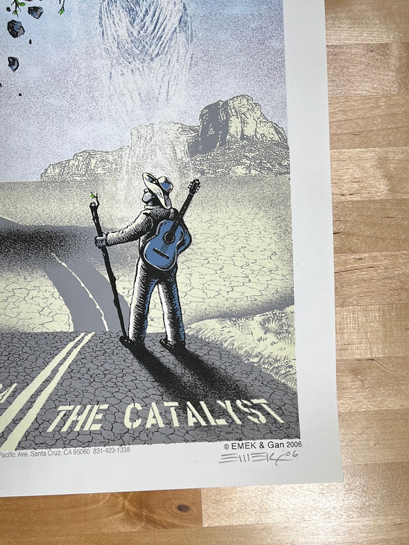 Willie Nelson - 2006 Emek Gan poster Santa Cruz, CA Catalyst