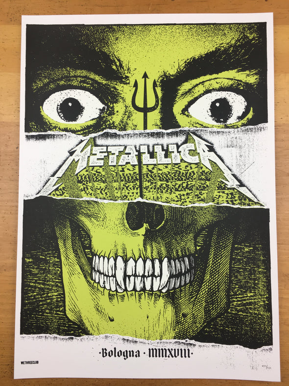 Metallica - 2018 We Three Club Poster Bologna, IT Unipol Arena