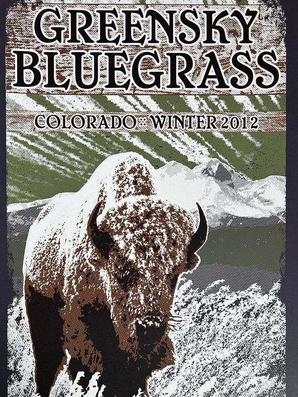 Greensky Bluegrass - 2012 Nick Doyle poster winter, CO