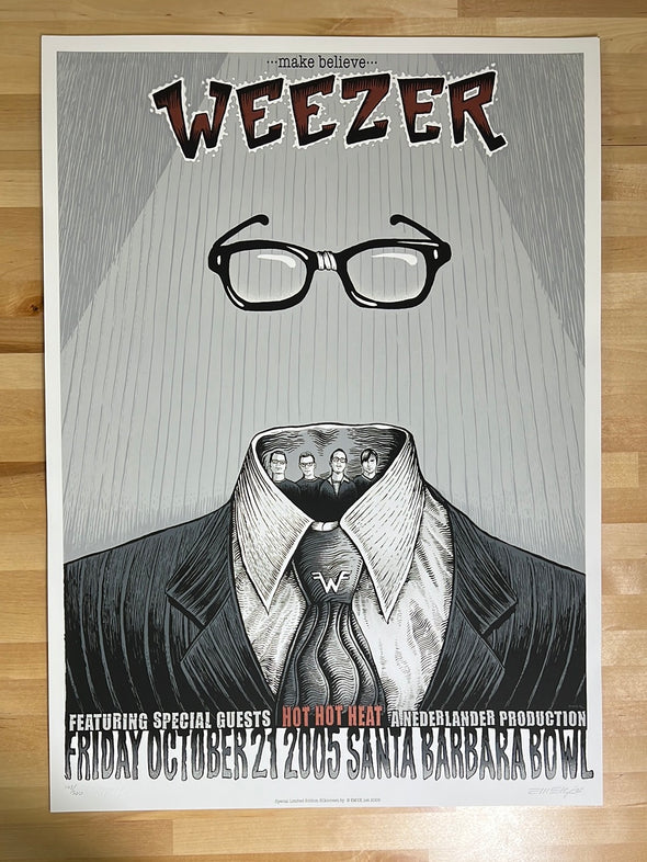 Weezer - 2005 EMEK poster Santa Barbara Bowl, CA