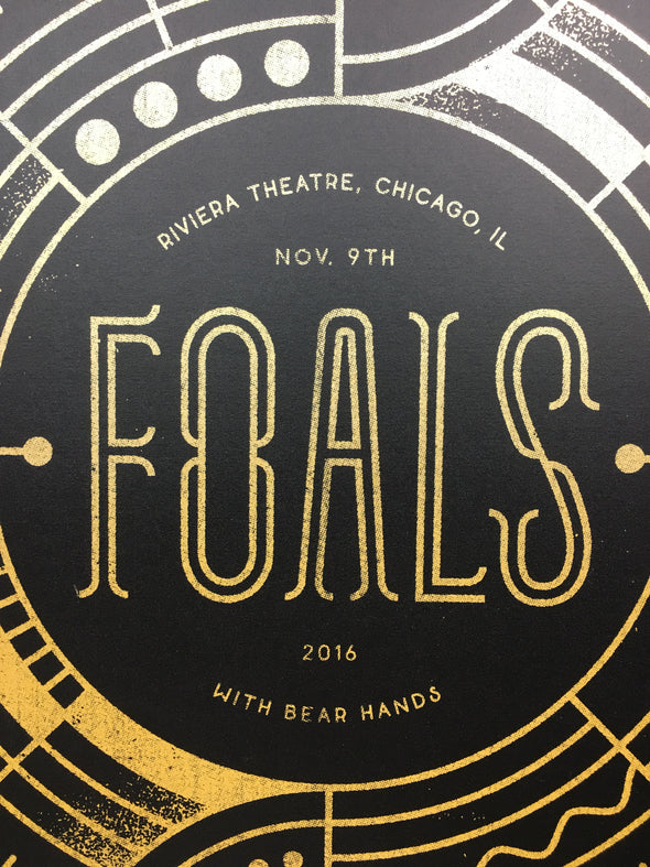 Foals - 2016 Delicious Design League poster Chicago, IL Riviera Theatre