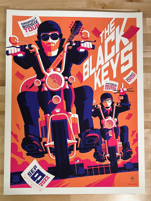The Black Keys - 2022 Tom Whalen poster Cincinnati, OH