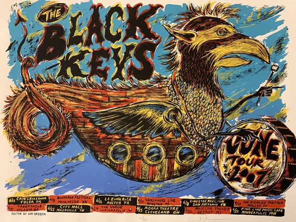The Black Keys - 2007 Dan Grzeca poster June Tour S/N