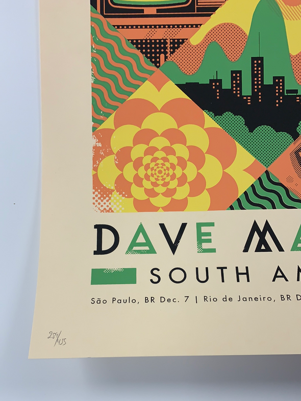 Dave Matthews Band - 2013 Graham Erwin poster South America Tour