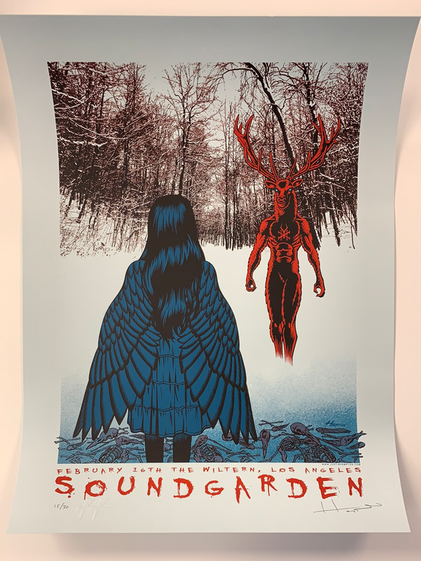 Soundgarden - 2013 Justin Hampton VARIANT poster Los Angeles Wiltern Theatre
