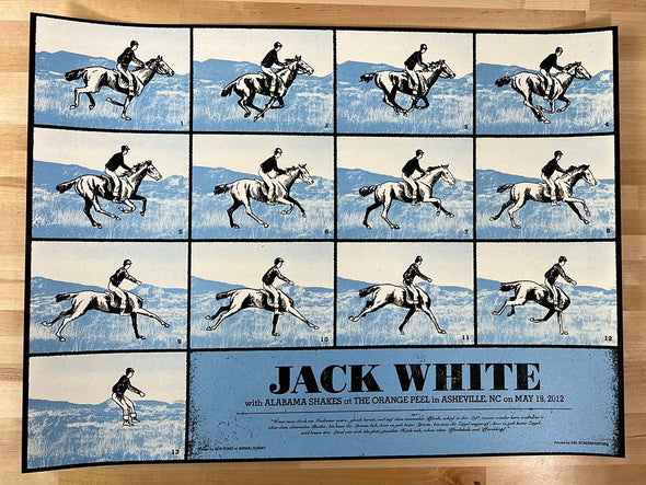 Jack White - 2012 Rob Jones poster Asheville, NC Alabama Shakes