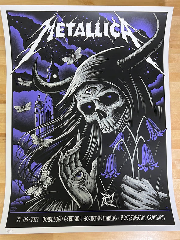 Metallica - 2022 Brandon Heart poster Hockenheim, Germany