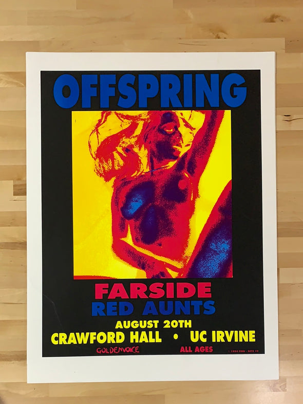 Offspring - 1994 Matt Getz poster Irvine, CA Crawford Hall 1st ed