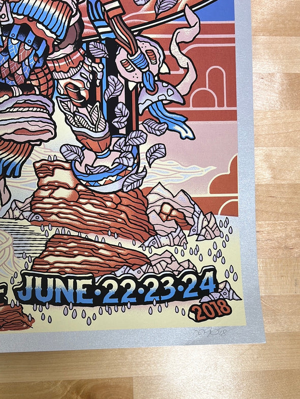 Widespread Panic - 2018 Guy Burwell poster VARIANT Red Rocks Morrison, CO