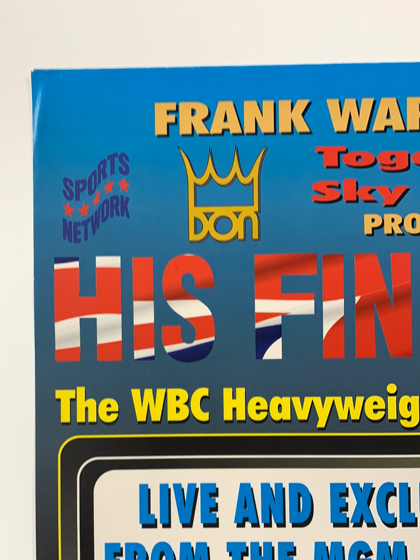Boxing - 1996 poster Frank Bruno vs. Mike Tyson Las Vegas, NV MGM