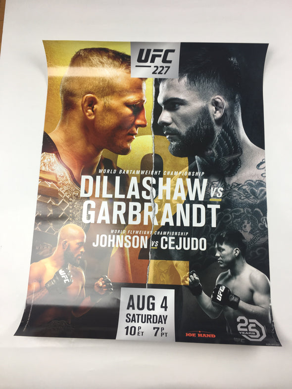 UFC 227 - 2018 Poster Dillashaw vs Garbrandt; Johnson vs. Cejudo