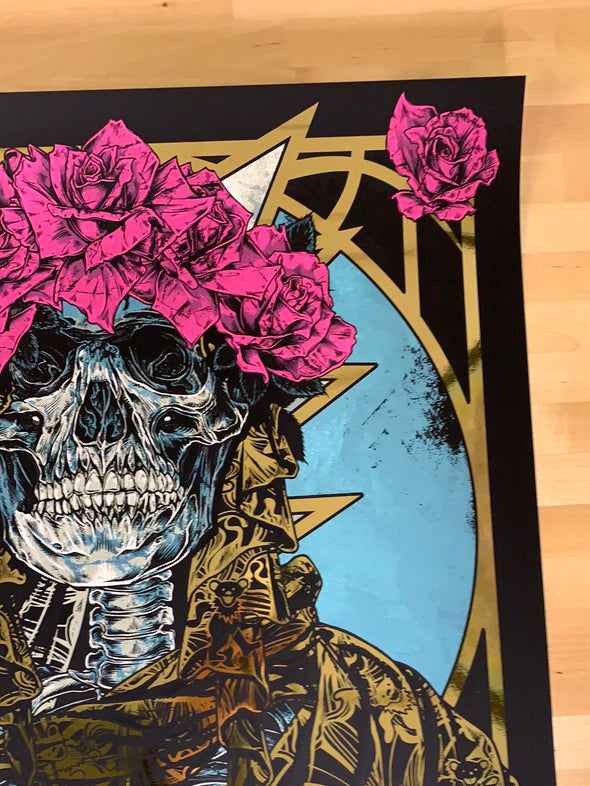 Grateful Dead - 2021 Rhys Cooper poster art print pink gold foil