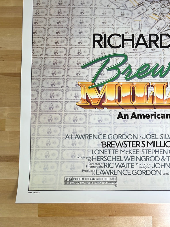 Brewsters Millions - 1984 one sheet movie poster original vintage 27x41