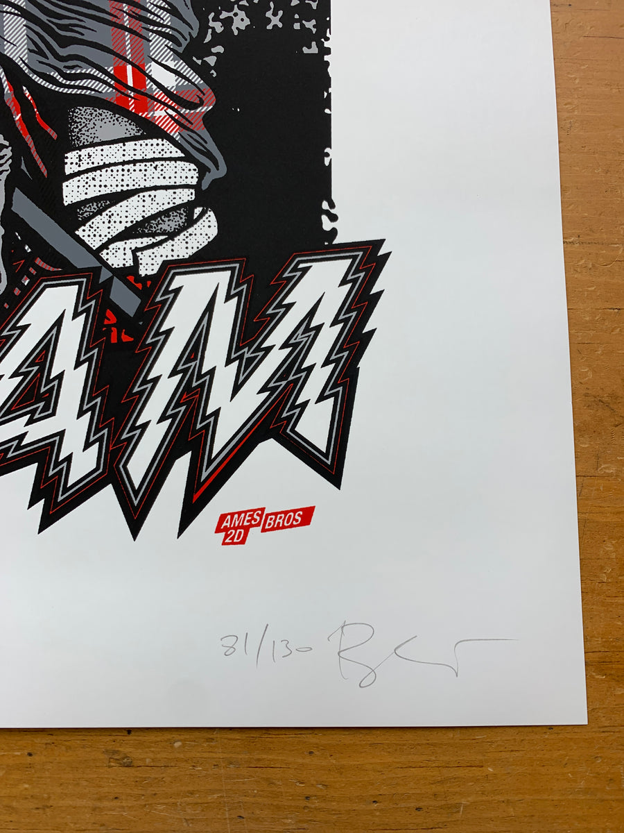 Pearl Jam - 2014 Ames Design Poster Tulsa, OK BOK Center S/N