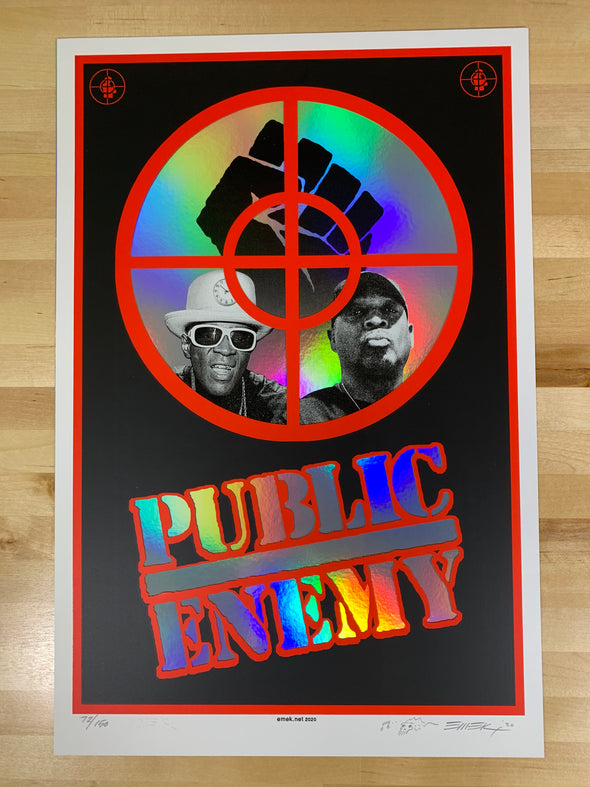 Public Enemy - 2020 Emek poster foil NO date The Terrordome