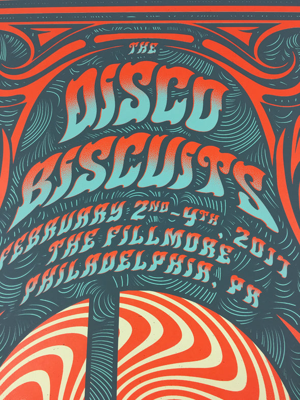 The Disco Biscuits - 2017 Derek Hatfield Poster Philadelphia, PA The Fillmore