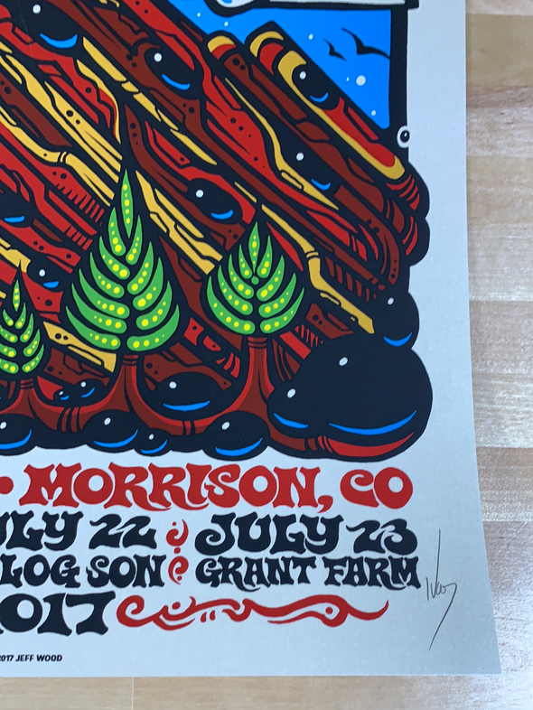 String Cheese Incident - 2017 Jeff Wood poster Red Rocks Morrison, CO