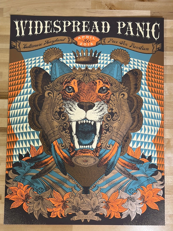 Widespread Panic - 2015 Status Serigraph poster Baltimore, MD
