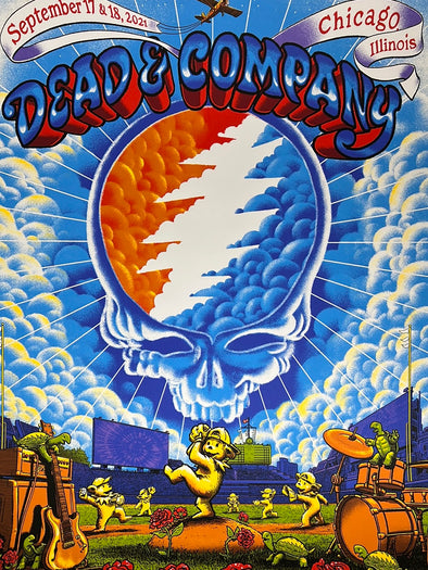 Dead & Company - 2021 James Flames poster Chicago, IL Wrigley Field