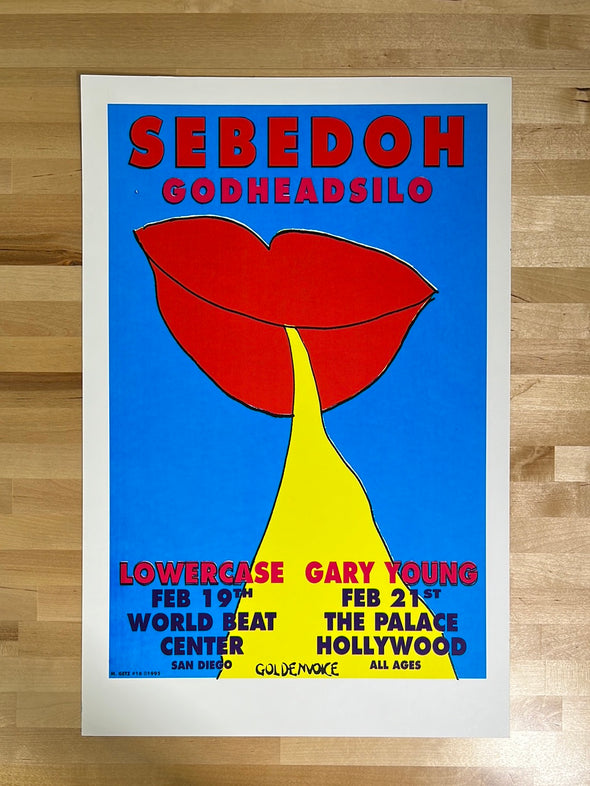 Sebadoh - 1995 Matt Getz poster San Diego, Hollywood, CA