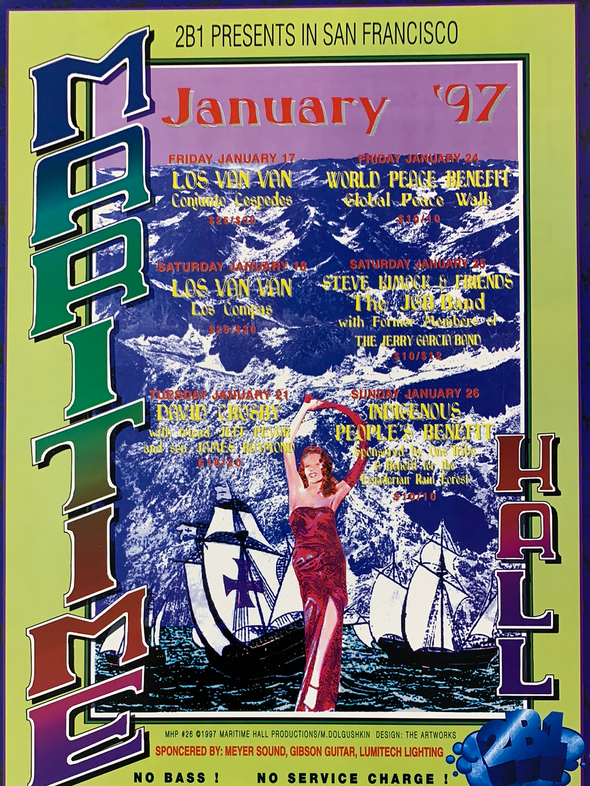 MHP 26 David Crosby - 1997 Mike Dolgushkin poster Maritime Hall San Fran 1st
