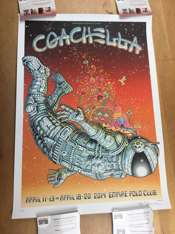 Coachella - 2014 EMEK Poster Indio, CA Empire Polo Club, Sunset Edition of 50